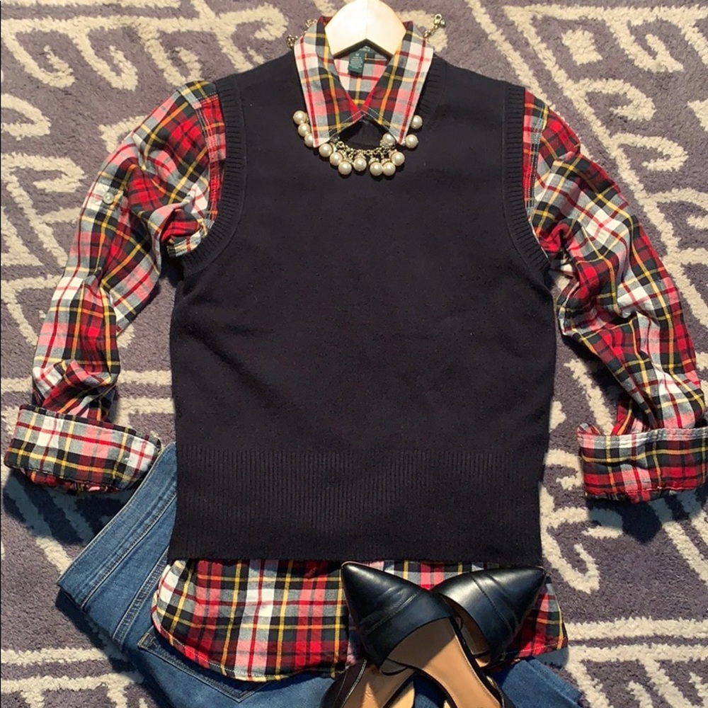 French Connection - Black Knit Vest